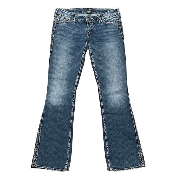 Silver Jeans Co. Denim - Silver Jeans Womens Frances 18” Mini Bootcut 31x33 Low Rise Stretch Blue Jeans